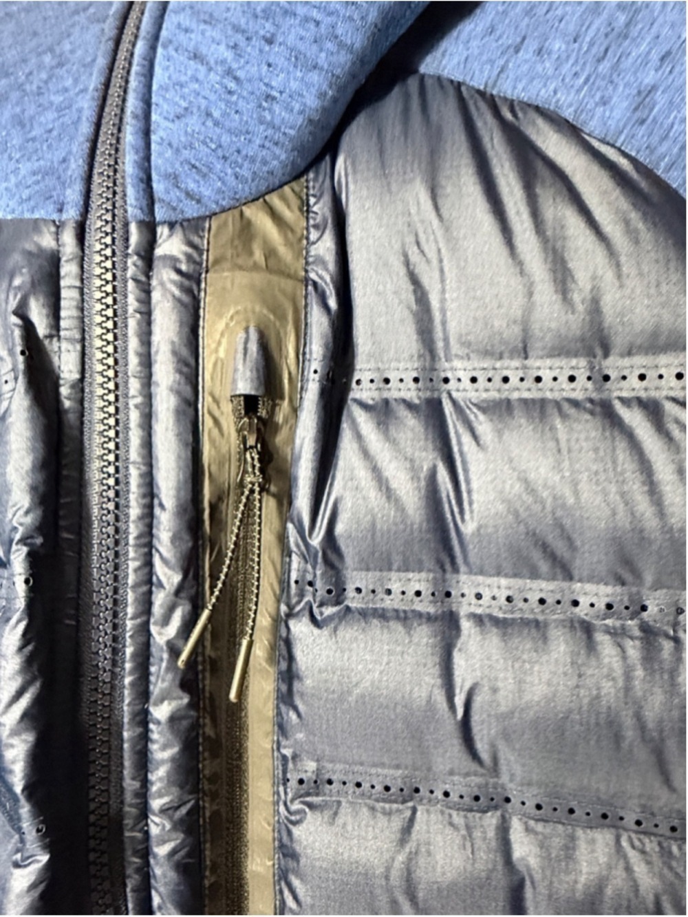 Nike Men Large Blue Polyester Puffer Jacket - Picture 6 of 8